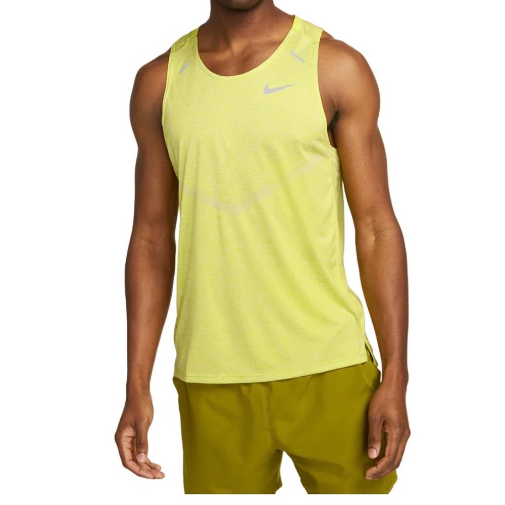 NWT Nike Running Rise 365 Tank Top Bright Cactus CZ9179-308 Men’s Medium